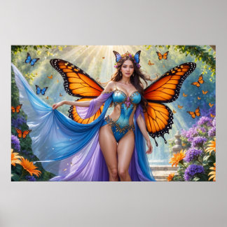 Poster Cartaz da Fada das Asas de Borboleta (3)