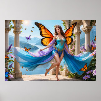 Poster Cartaz da Fada das Asas de Borboleta (4)