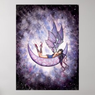 Poster Cartaz da Fada Violeta na Lua por Molly Harrison