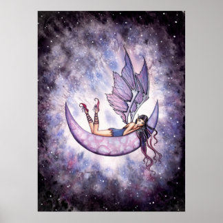 Poster Cartaz da Fada Violeta na Lua por Molly Harrison