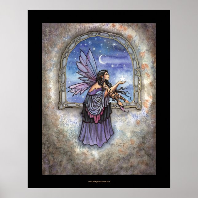 Pôster Cartaz da Fairy Star Moon por Molly Harrison (Frente)