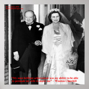 Pôster Cartaz da famosa citação de casamento de Churchill