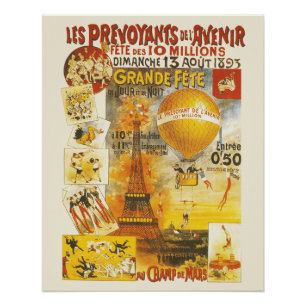 Pôster Cartaz da Feira da Grande Festa Antiga de Paris