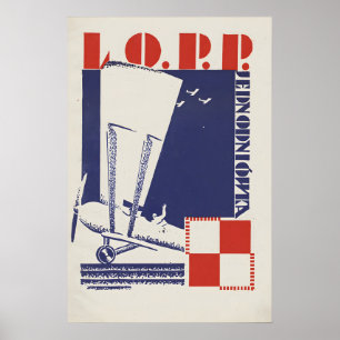 Poster Cartaz da Força Aérea Polonesa Organização LOPP pa