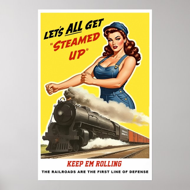 Poster cartaz da Frente Interna da Ferrovia da II Guerra  (Frente)