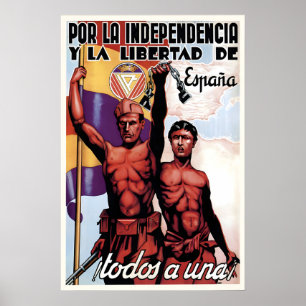 Poster Cartaz da Frente Popular da Guerra Civil Espanhola