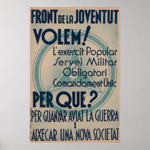 Poster Cartaz da Frente Popular da Guerra Civil Espanhola