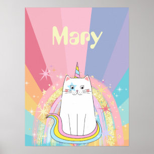Poster Cartaz da Garota Mágica Caticorn com nome