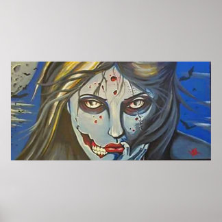 Poster cartaz da garota zumbi