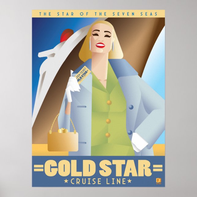 Poster cartaz da Gold Star Cruise Line (Frente)