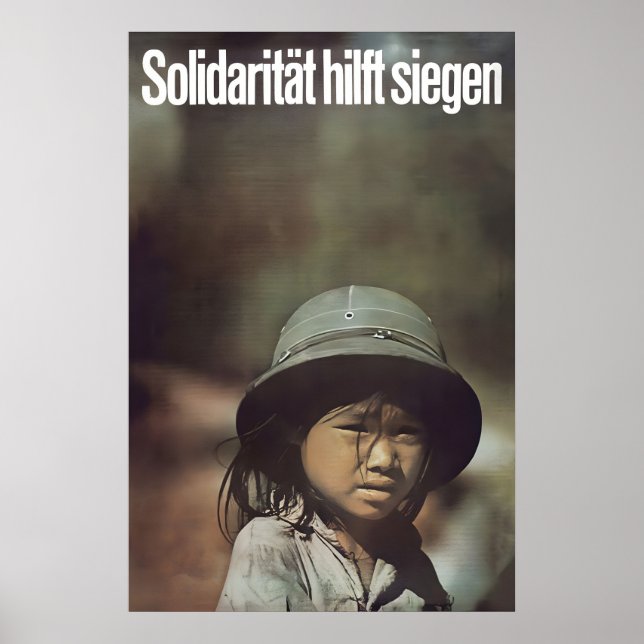 Poster Cartaz da Guerra do Vietnã Alemanha Oriental Solid (Frente)