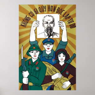 Poster Cartaz da Guerra do Vietnã Nada é mais precioso do