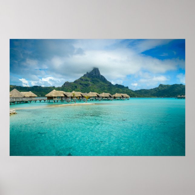 Pôster Cartaz da ilha de Bora Bora (Frente)