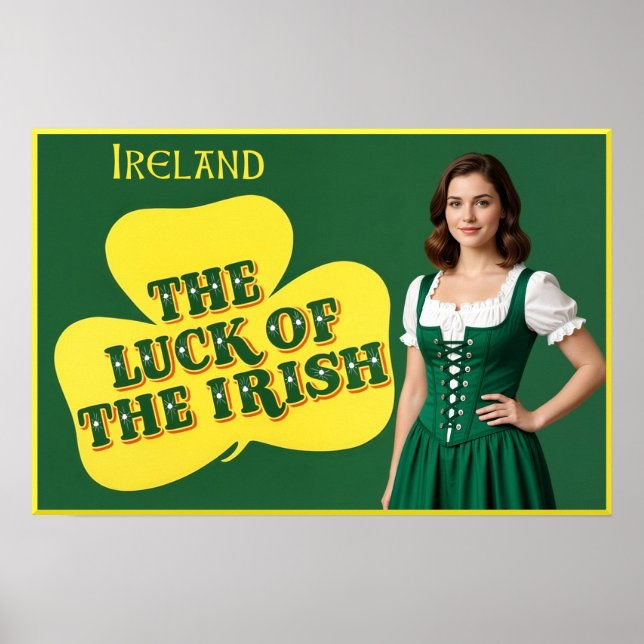Poster Cartaz da Irlanda (Frente)