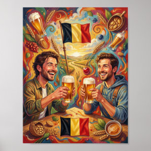Poster Cartaz da Jornada de Amizade da Cerveja Belga