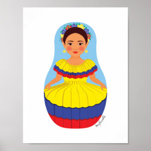 Poster Cartaz da Matryoshka Colombiana