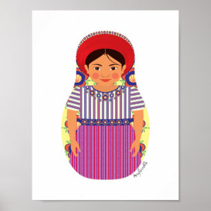 Poster Cartaz da Matryoshka Guatemalteca