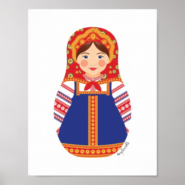 Poster Cartaz da Matryoshka Russa (Frente)