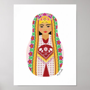 Poster Cartaz da Matryoshka Uzbeque