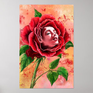 Poster Cartaz da Mulher Rosa