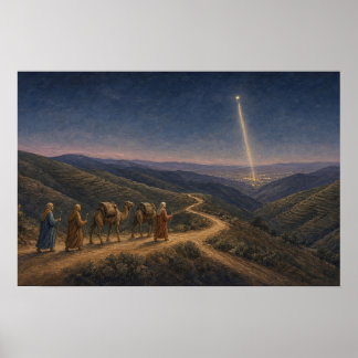 Poster Cartaz da Natividade da Jornada dos Magos