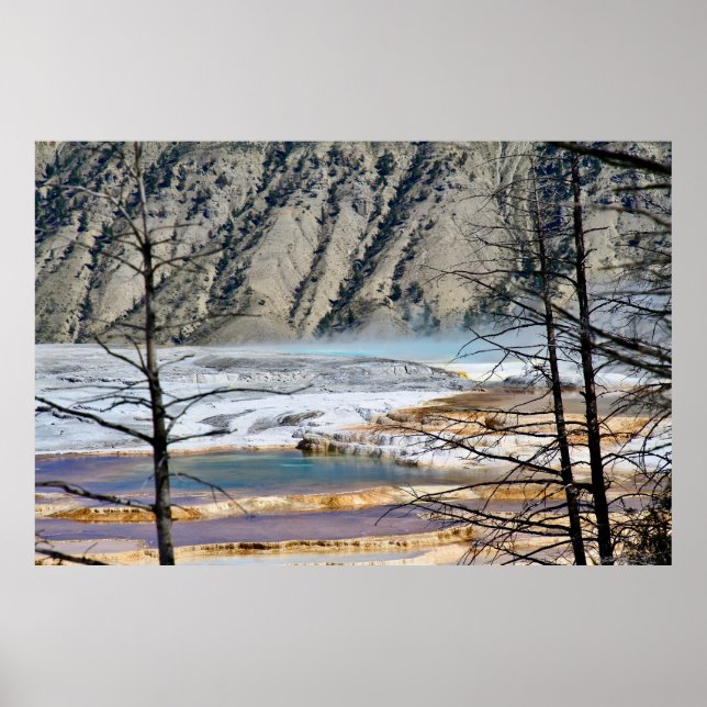 Poster Cartaz da Natureza da Fonte Termal (Frente)