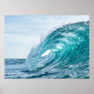 Poster Cartaz da Onda do Oceano Turquesa