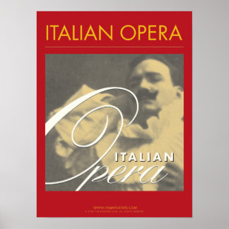 Poster Cartaz da Ópera Italiana Enrico Caruso