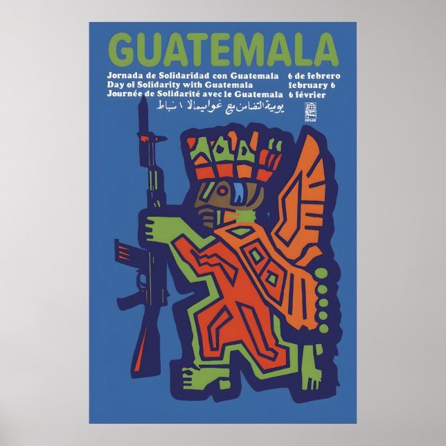Poster Cartaz da OSPAAAL Dia de Solidariedade com a Guate (Frente)