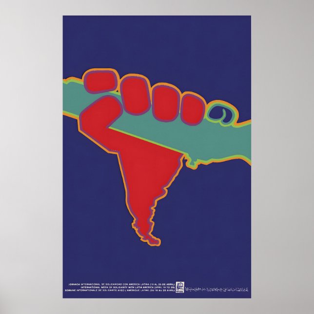 Poster Cartaz da OSPAAAL Semana Internacional de Solidari (Frente)