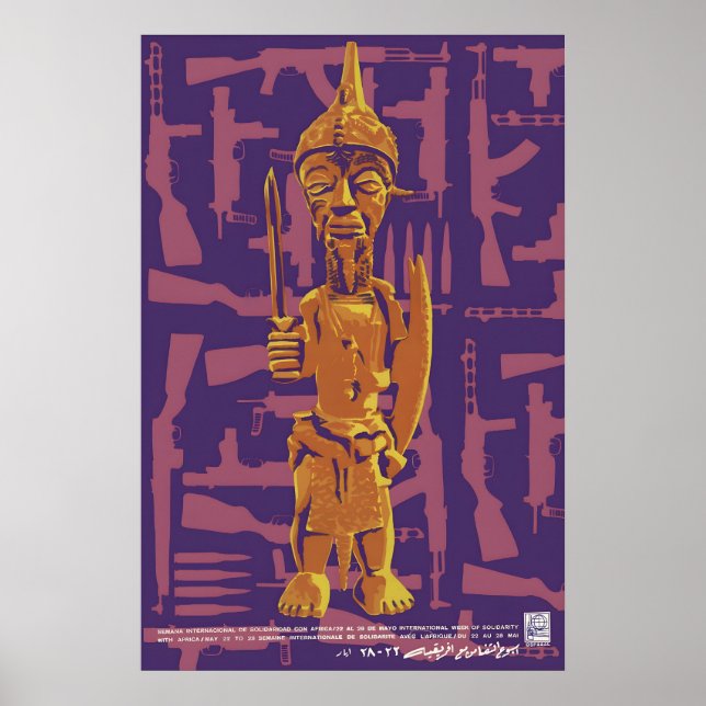 Poster Cartaz da OSPAAAL Semana Internacional de Solidari (Frente)