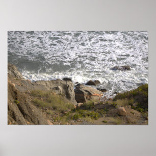 Poster Cartaz da Paisagem Aquática à Beira do Penhasco de