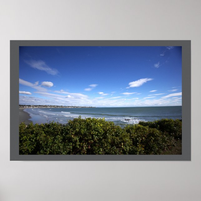 Poster Cartaz da Paisagem Aquática da Praia de Rhode Isla (Frente)