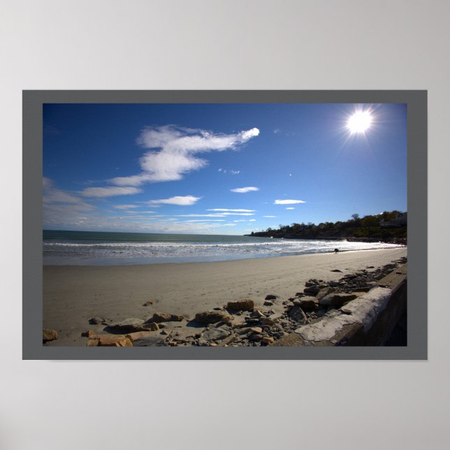 Poster Cartaz da Paisagem Aquática da Praia de Rhode Isla (Frente)