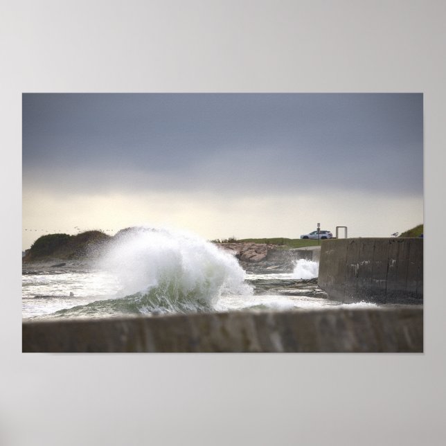 Poster Cartaz da Paisagem Aquática de Rhode Island (Frente)