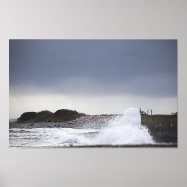Poster Cartaz da Paisagem Aquática de Rhode Island (Frente)