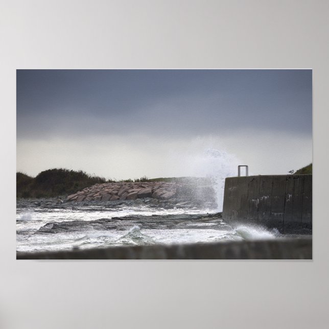 Poster Cartaz da Paisagem Aquática de Rhode Island (Frente)