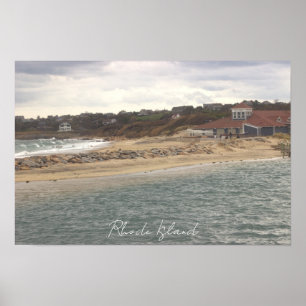 Poster Cartaz da Paisagem Aquática do Oceano de Rhode Isl