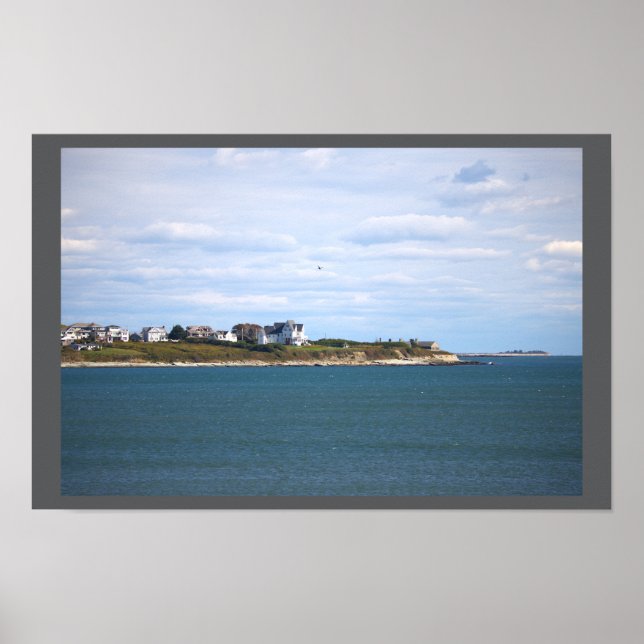 Poster Cartaz da Paisagem Aquática do Oceano de Rhode Isl (Frente)