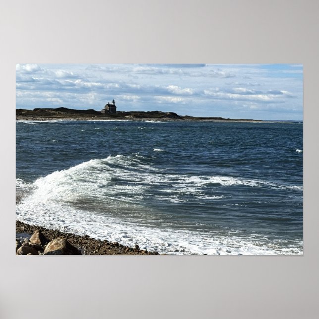 Poster Cartaz da Paisagem Aquática Oceânica de Rhode Isla (Frente)