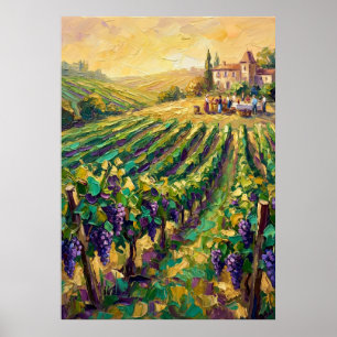 Poster Cartaz da Paisagem da Vinha Toscana