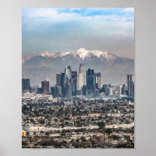Poster Cartaz da Paisagem de Los Angeles Panorama do Ce