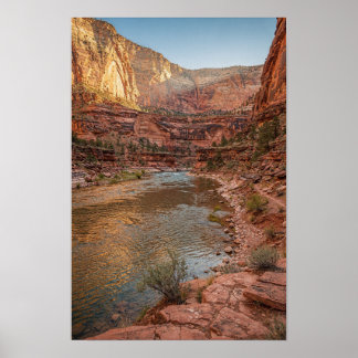 Poster Cartaz da Paisagem do Canyon do Rio Red Rock