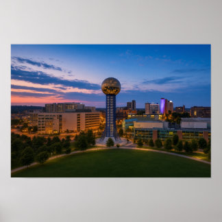Poster Cartaz da Paisagem do Sunsphere Knoxville