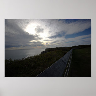 Poster Cartaz da Paisagem Oceânica à Beira do Penhasco