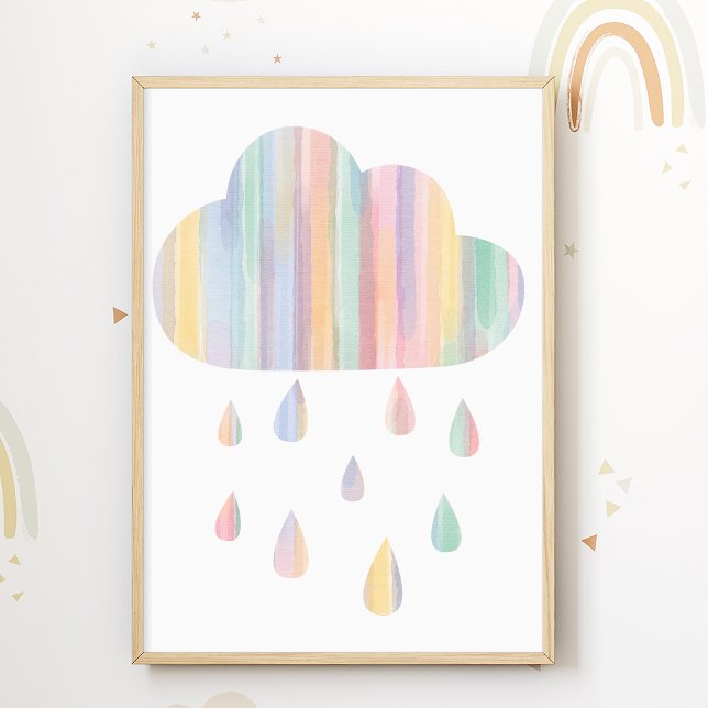 Poster Cartaz da Pastel Cloud Nursery para quarto de cria (Criador carregado)