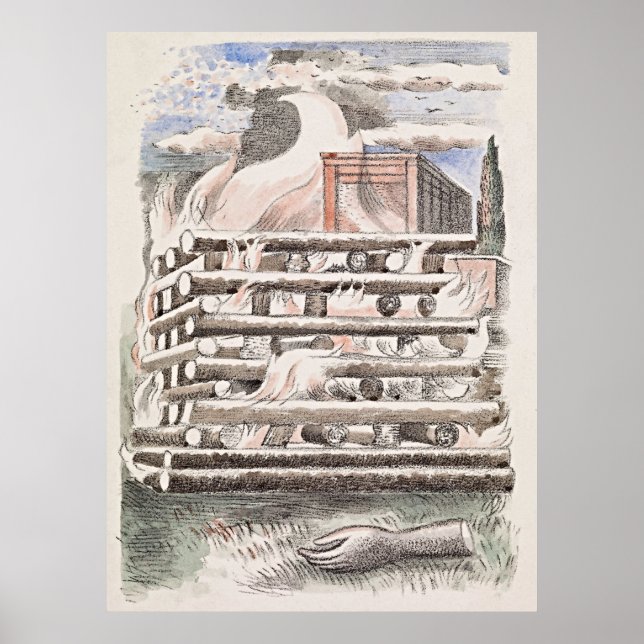 Poster Cartaz da Pira Funerária de Paul Nash – Elegância  (Frente)