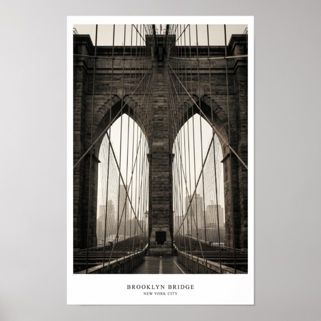 Poster Cartaz da Ponte de Brooklyn (Frente)