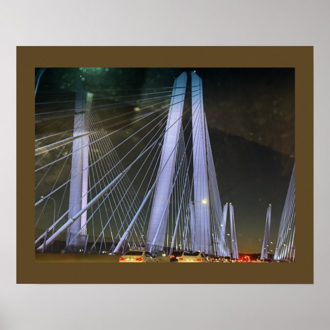 Poster Cartaz da Ponte Iluminada de Nova York (Frente)
