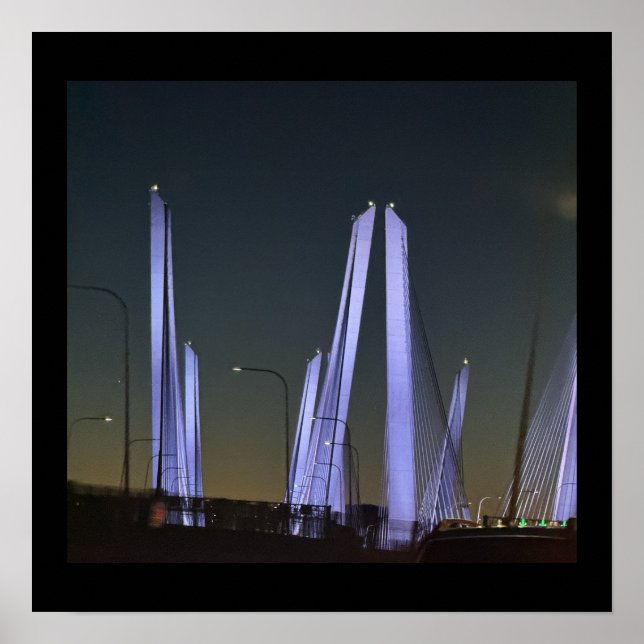 Poster Cartaz da Ponte Iluminada de Nova York (Frente)